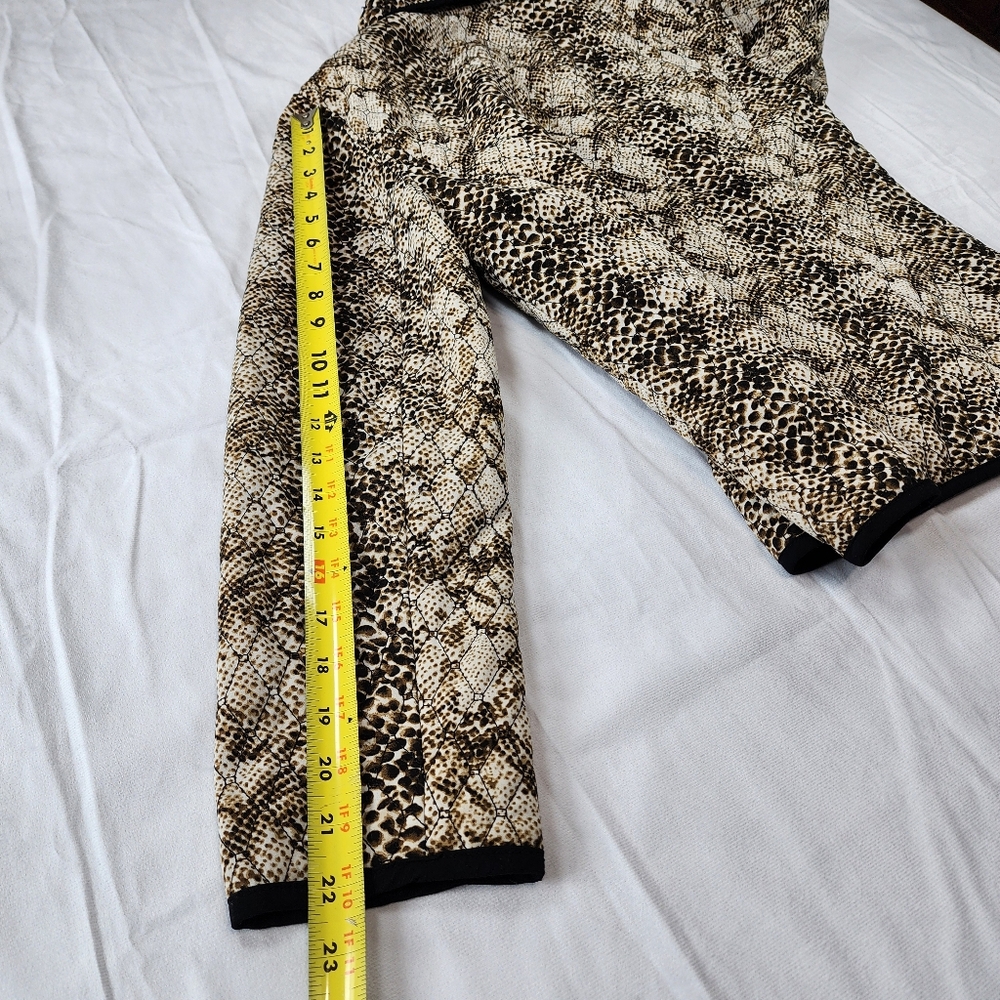 RQT Woman Black Beige Quilted Lightweight Boho Jacket Blazer Size M - Picture 6 of 12